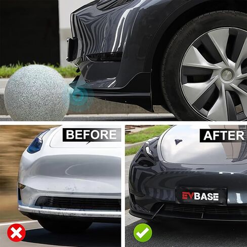 3pcs الأمامية الوفير الشفاه لفافة شفة Tesla Model Y 2020 ~ 2025.2 Front Lip Spoiler V model y abs Sport Body Kit Model Moder in Kuwait
