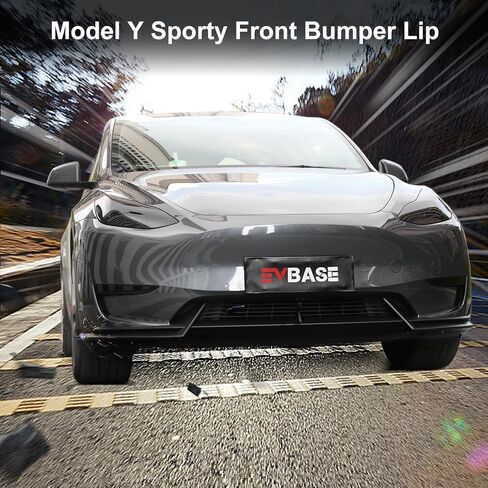 3pcs الأمامية الوفير الشفاه لفافة شفة Tesla Model Y 2020 ~ 2025.2 Front Lip Spoiler V model y abs Sport Body Kit Model Moder in Kuwait