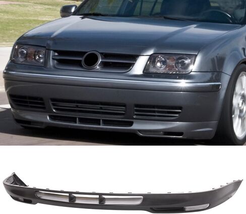 Front Bumper Lip Compatible with 1999-2005 Volkswagen Jetta, GLI Style Black PU Front Lip Finisher Under Chin Spoiler Add On by IKON MOTORSPORTS, 2000 2001 2002 2003 2004 in Saudi Arabia