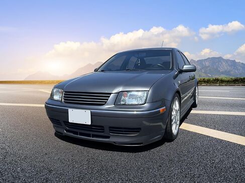 Front Bumper Lip Compatible with 1999-2005 Volkswagen Jetta, GLI Style Black PU Front Lip Finisher Under Chin Spoiler Add On by IKON MOTORSPORTS, 2000 2001 2002 2003 2004 in Saudi Arabia