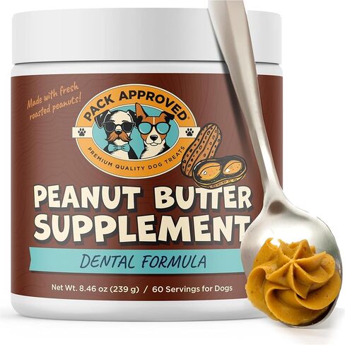 Dog Peanut Butter - with Prebiotic and Probiotic for Dogs to Boost Gut Health - Supports Digestive Support and Immune Support - Peanut Butter Treats - Gut Health (8.46oz) in Kuwait