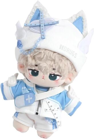 Niannyyhouse 10cm 20cm Doll Doll Cloth Airs Cat Hat Coat T-Shirt Pants Backpack 8in fucked Dolled Dressup (20cm) in Kuwait