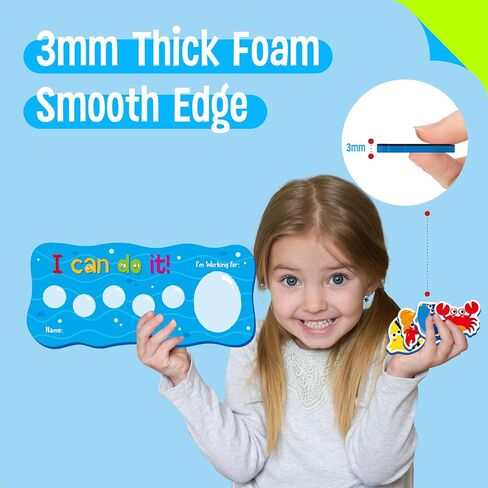 “I CAN DO IT" Token Board,Magnetic Reward Chart with 26 Animal Magnets, Red Bus Reward Chart for Kids, Incentive Positive Chart for Good Behavior and Responsibility, Great for Toddlers, Kids, Students in Kuwait