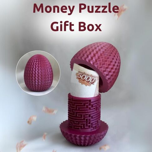 Dragon Egg Money Box - Money Puzzle Box for Cash Gift - Dragon Egg Labyrinth for Easter Gift - Open The Dragon King Treasure Gift (Black) in Kuwait