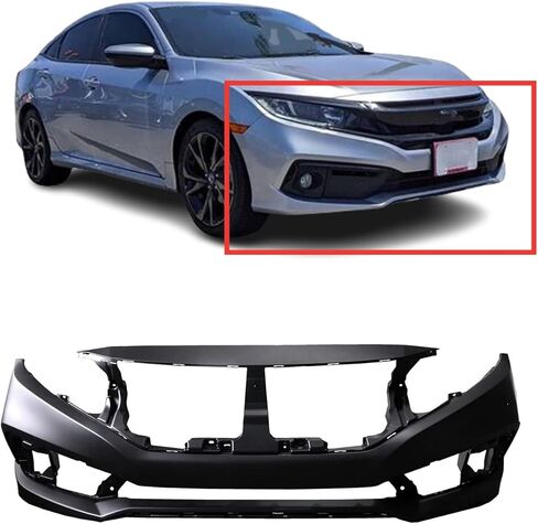 FITPARTS متوافقة مع غلاف المصد الأمامي 2019-2021 هوندا سيفيك سيدان كوبيه HO1000323 لنماذج EX-L LX Sport Touring 19-21. جاهز للطلاء. 04711TEGA50ZZ in Saudi Arabia