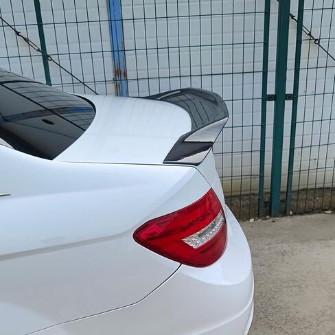 FREEMOTOR802 Rear Trunk Spoiler Deck Lid Spoiler, Fits 2008-2014 Mercedes-Benz W204 C-Class Sedan, R Style Gloss Black ABS Plastic Racing Trunk Lip Tail Wing Add-on Exterior Replacement Parts in Saudi Arabia