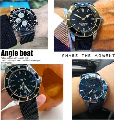 ZIFENGXUAN-Rubber Watchband With Buckle For Breitling Watchbands 22mm 24mm For AVENGER NAVITIMER WORLD Rubber Waterproof Soft Watch Strap in Saudi Arabia