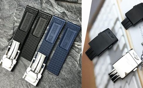 ZIFENGXUAN-Rubber Watchband With Buckle For Breitling Watchbands 22mm 24mm For AVENGER NAVITIMER WORLD Rubber Waterproof Soft Watch Strap in Saudi Arabia