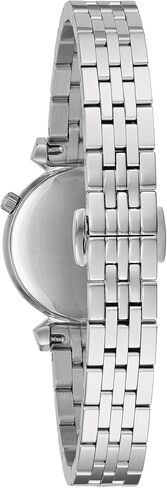 Bulova Ladies Regatta Black Mother-of-Pearl Diamond Dial Stainless Steel Watch | 24mm | 96P221 in Saudi Arabia