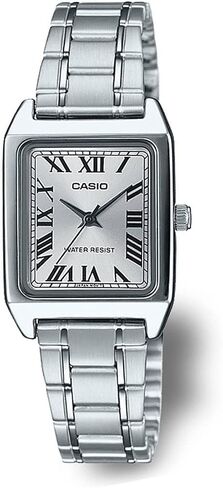 Casio LTP-V007D-7B Women's Rectangular Stainless Steel Roman White Dial Dress Watch in Saudi Arabia