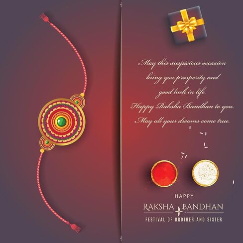 Rakhi/Rakhi من أجل الأخ/Rudraksha Rakhi/Ganesh Laxmi Coin Gift Premium Rakhi/Rakhi Bracelet/Rakhi for Brother and Bhabhi/Rakhi in Kuwait