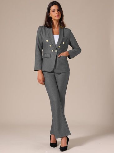 Allegra K Women's Pants Suits Dressy 2 Piece Blazer Pant Set Business Casual Outfits in Saudi Arabia