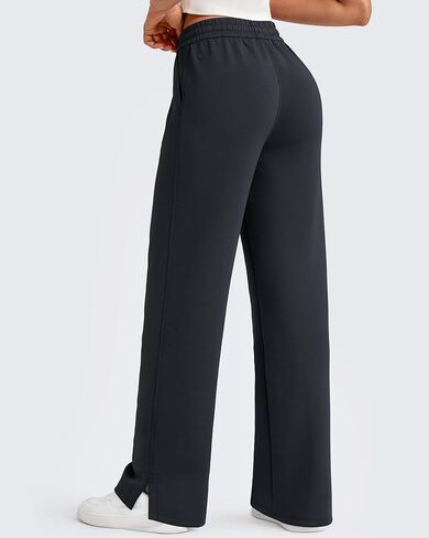 G4Free Smoofit Modal Soft Women's Wide Leg Sweatpants High Waisted Drawstring Side Slit Casual Lounge Pants with Pockets in Saudi Arabia
