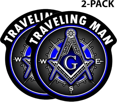 2 حزمة السفر رجل Shriner Compass Mason Masonic Freemason G ملصقات ملصق - 4 بوصات - ملصقات ماسونية لسيارة شاحنة السيارة سيارات الدفع الرباعي فان نافذة الوفير الجدار الكمبيوتر اللوحي. in Saudi Arabia