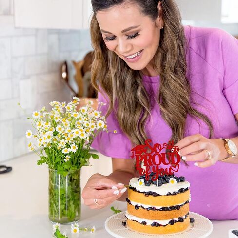 1 Pack Class of 2025 Cake Topper Glitter Congrats Grad Cap 2025 Graduation Cake Pick for 2025 Graduation Theme High School Boys Girls Graduate Party Cake Decorations Supplies Black Gold in Kuwait