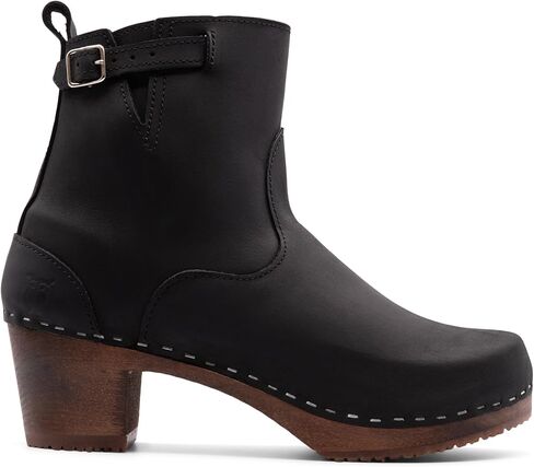 Sandgrens Handmade Swedish Wood Clogs for Women, High Heel Boots | New York High in Kuwait