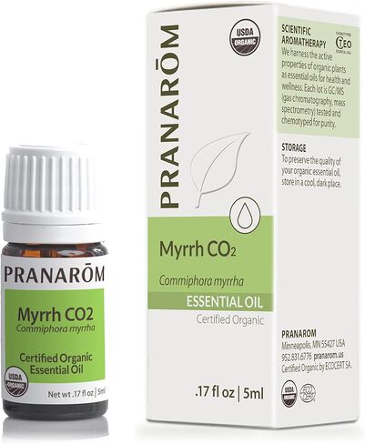 Pranarom - Myrrh assental Oil (5 مل) - 100 ٪ من الزيت العلاجي الطبيعي الطبيعية النقية للعناية بالبشرة ودعم الجهاز التنفسي | وزارة الزراعة الأمريكية و Ecocert معتمدة العضوية in Kuwait