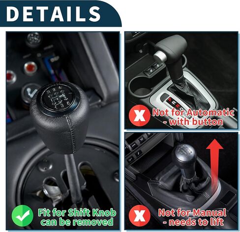 Car Shift Knob 20cm | Front Shift Lever Knob Universal for Automatic and Manual Vehicle Acrylic Clear with 2 Adapter 1 Set in Saudi Arabia