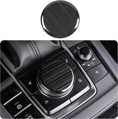 Car Accessories Fit for Mazda CX-30 CX30 2020 2021 2022 2023 2024 Central Console Gear Shift Panel Rotary Switch Cover Trim (Brushed Black Style) 1PCS Stainless Steel in Saudi Arabia