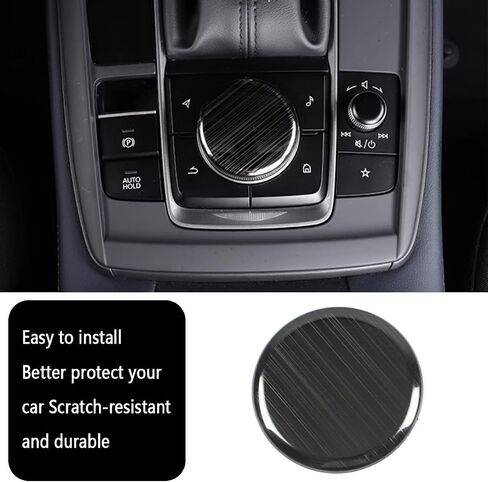 Car Accessories Fit for Mazda CX-30 CX30 2020 2021 2022 2023 2024 Central Console Gear Shift Panel Rotary Switch Cover Trim (Brushed Black Style) 1PCS Stainless Steel in Saudi Arabia
