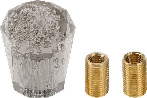 Car Shift Knob 20cm | Front Shift Lever Knob Universal for Automatic and Manual Vehicle Acrylic Clear with 2 Adapter 1 Set in Saudi Arabia