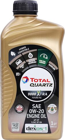 Quartz 9000 Xtra Future FGC 0W-20 - Low Phosphorus Engine Oil for Gasoline Vehicles - Long Term Protection Full Synthetic Motor Oils Suitable for Hybrid Vehicles - 1 Quart, Pack of 12 in Saudi Arabia