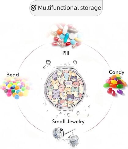 3 مقصورات قابلة للفصل علبة حبوب منع الحمل قابلة للفصل لجيب محفظة ، منظم حبوب منع الحمل ، صندوق حبوب منعطف صغير محمول مع حاوية حبوب منع الحمل ثلاث مرات يوميًا للأطفال والنساء - الفراولة الوردية in Kuwait