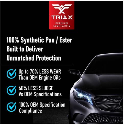 Triax Euro LX 0W-40 Cull Canthetic ، 20k Miles ، Grade Performance OEM متطرف ، متوافق مع A3/B4 ، VW502.00 ، BMW LL-01 ، 229.5 ، بورش A30 (5 كوارت) in Saudi Arabia