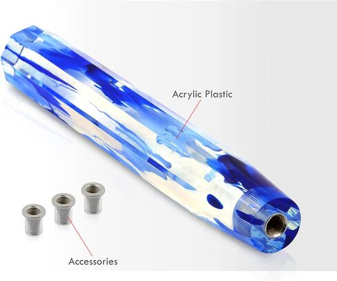 AJP Distributors 12" / 300mm Crystal Octagon Bubble Stick Shift Knob Quick Throw M12 X 1.25" Thread Pitch w/ M8 M10 Adapters Compatible/Replacement For Universal Car Manual Transmission M/T Gear Box in Saudi Arabia