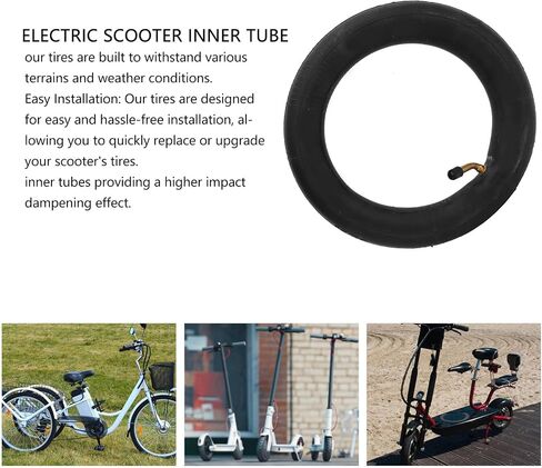8 1/2 × 2 الأنبوب الداخلي ، Rubber Electric Scooter Inner Tube 45 درجة صمام يسهل تثبيته على مدافع الطقس لركوب الدراجات in Kuwait