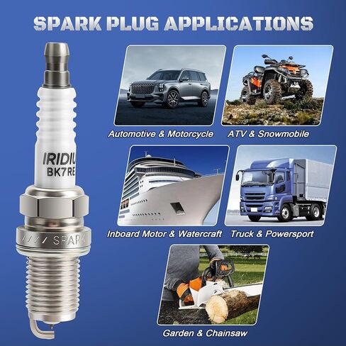 PLUTS IRIDIUM Spark Plugs 4 Pack 6988 BKR7EIX-11 متوافق مع Honda Civic L4 1.8 2006 2007 2008 2009 2010 2011 ، S2000 2000-2009 ، Acura RSX 2002-2006 ، CSX 2007-2010 استبدال XP3922 ، 99906910X9030 in Saudi Arabia