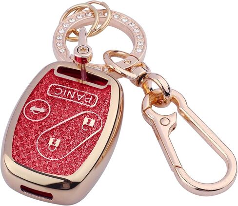 Cute Bling Key Fob Cover for Honda, Diamond Cut TPU Case with Keychain, Protective Shell in Saudi Arabia