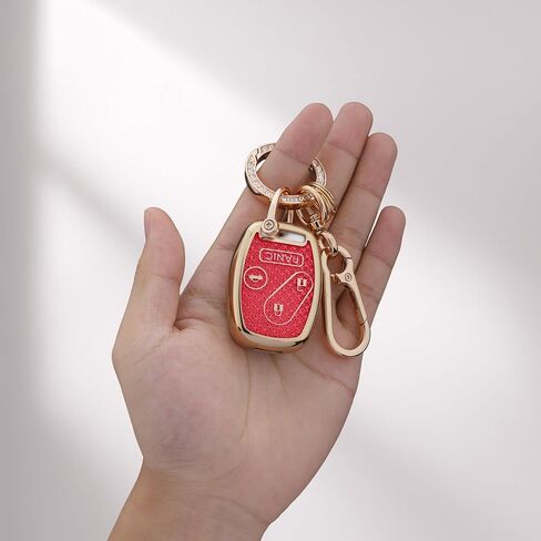 Cute Bling Key Fob Cover for Honda, Diamond Cut TPU Case with Keychain, Protective Shell in Saudi Arabia