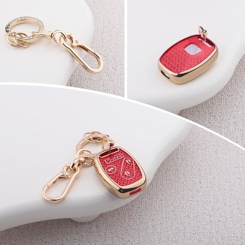 Cute Bling Key Fob Cover for Honda, Diamond Cut TPU Case with Keychain, Protective Shell in Saudi Arabia