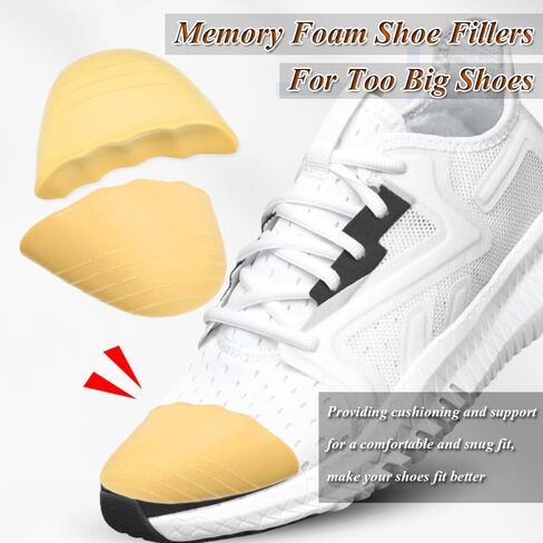 Shoe Filler for Too Big Shoes, Toe Cushion Filler Inserts Make Loose Shoes Fit 2 Pairs Shoe Insoles Adjust Shoe Too Big for Women and Men Ideal for High Heels Casual Sports Dress Shoes (Black-Round) in Kuwait