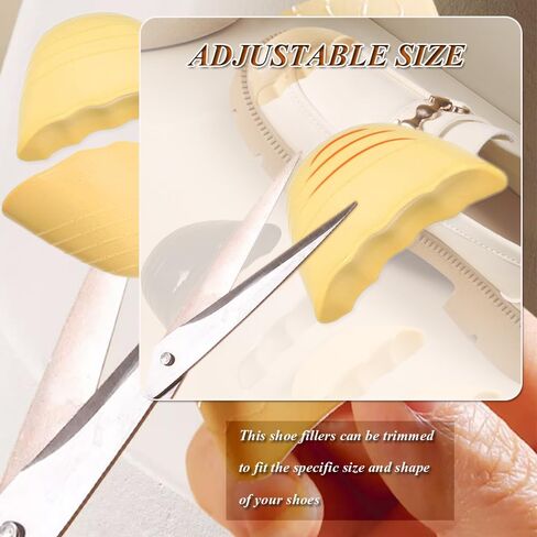 Shoe Filler for Too Big Shoes, Toe Cushion Filler Inserts Make Loose Shoes Fit 2 Pairs Shoe Insoles Adjust Shoe Too Big for Women and Men Ideal for High Heels Casual Sports Dress Shoes (Black-Round) in Kuwait