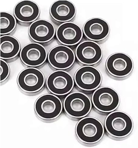 10pcs Miniature Deep Groove Ball Bearing 604 605 606 607 608 623 624 625 626 627 628 629 635 636 637 638 639 ZZ 2RS (10pcs_608 2rs 8x2x7mm) in Saudi Arabia