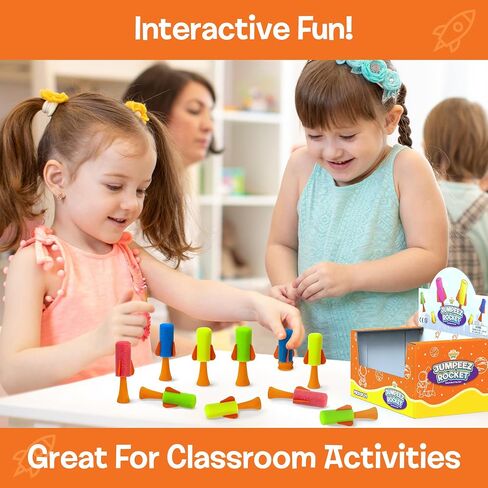 قفز Rockets Light Up Poppers - Spring Launcher Lade Toys for Kids - Favors Party ، وجائزة المدرسة ، وحشو حقيبة Goodie ، وتفوق على أعياد الميلاد - ألعاب الأولاد والبنات ، وحزمة 24 in Kuwait