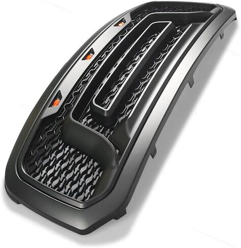 IKON MOTORSPORTS, Grille Compatible With 2013-2024 Dodge Ram 1500, Rebel Style Front Bumper Hood Mesh Grill Matte Black (NO "RAM" LETTER) in Saudi Arabia