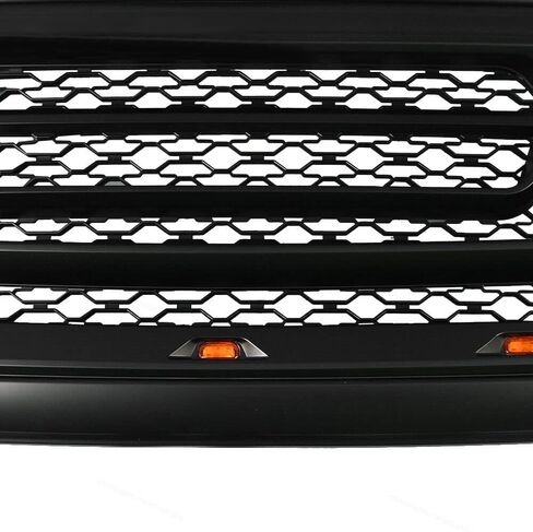 IKON MOTORSPORTS, Grille Compatible With 2013-2024 Dodge Ram 1500, Rebel Style Front Bumper Hood Mesh Grill Matte Black (NO "RAM" LETTER) in Saudi Arabia
