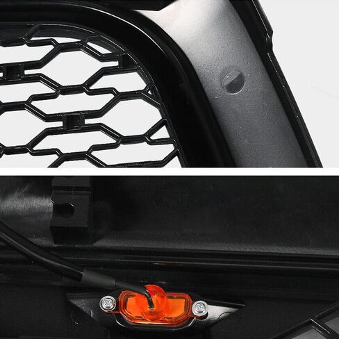 IKON MOTORSPORTS, Grille Compatible With 2013-2024 Dodge Ram 1500, Rebel Style Front Bumper Hood Mesh Grill Matte Black (NO "RAM" LETTER) in Saudi Arabia