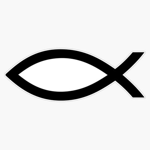 المغناطيس ichthus - رمز السمك المسيحي مغناطيس الملصق القابل لإعادة الاستخدام 5 " in Saudi Arabia