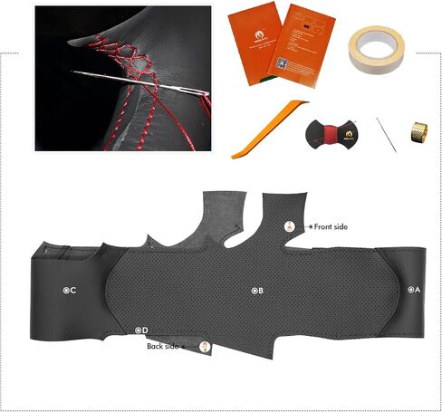 MEWANT for Prius Steering Wheel Steering Wrap for Toyota Prius 4 / Prius Prime/Mirai Hand-Stitched in Saudi Arabia