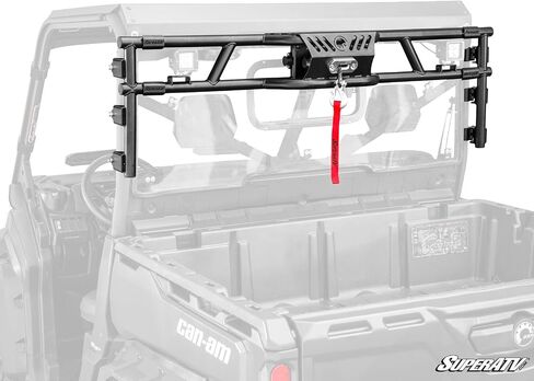 Superatv Game Loader Rack مع Winch 500 رطل لـ Can-Am Defender | يتضمن 2 مصابيح مكعب | ملحق الصيد النهائي | بناء الصلب القوي | تحسين المنفعة والمتانة in Kuwait