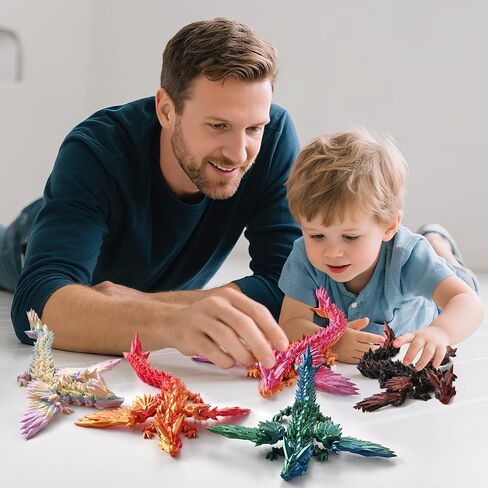 التنين المطبوع ثلاثي الأبعاد مع أجنحة ، تنين كريستال ثلاثي الأبعاد ، الحيوانات المطبوعة ثلاثية الأبعاد ، حيوانات متحركة ثلاثية الأبعاد ، لعبة مكتب تنفيذي للمكتب المنزلي (الأزرق الداكن) in Kuwait