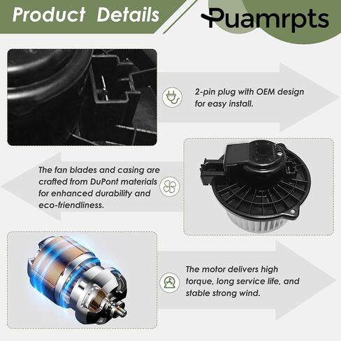 HVAC Blower Motor Compatible with - Chevy, Pontiac Vehicles - Caprice 2011-2017, SS 2014-2017, G8 2008-2009 - Replace# 92191993 in Saudi Arabia