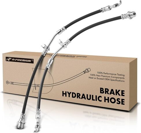A-Premium Front Driver and Passenger Brake Hydraulic Hose Compatible with Select Toyota and Scion Models - Yaris 2006-2013, Prius C 2012-2017, xD 2008-2014 - Replace# 9094702E07(Pack of 2) in Saudi Arabia