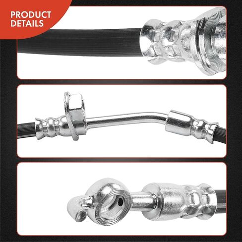 A-Premium Front Driver and Passenger Brake Hydraulic Hose Compatible with Select Toyota and Scion Models - Yaris 2006-2013, Prius C 2012-2017, xD 2008-2014 - Replace# 9094702E07(Pack of 2) in Saudi Arabia