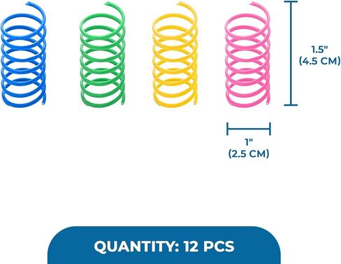 Sungrow Cat Coil Springs ، الترفيه القطط للقطات الداخلية والبلاستيك والأنبوب الأسلاك الملونة المنسوجة ، حلامة تفاعلية للحيوانات الأليفة ، أداة النشاط ، مستلزمات Cat وملحقاتها ، 30 جهاز كمبيوتر شخصي لكل حزمة  in Kuwait