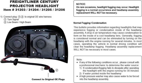 Freightliner Century Chrome Projection Headlight w/LED Turn Signal & Light Bar in Saudi Arabia